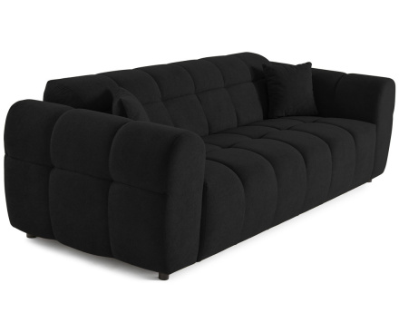 Canapé droit 3 places en tissu texturé Ray