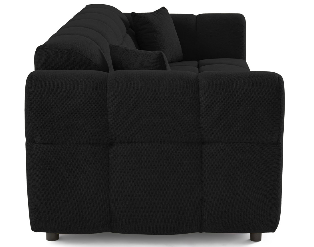 Canapé droit 3 places en tissu texturé Ray