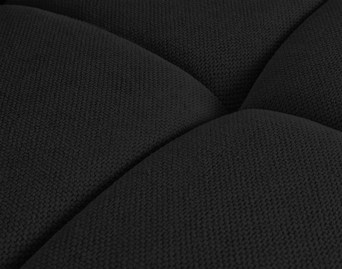 Canapé droit 4 places avec double méridienne en tissu texturé Ray