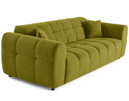 Canapé droit 3 places en tissu texturé Ray