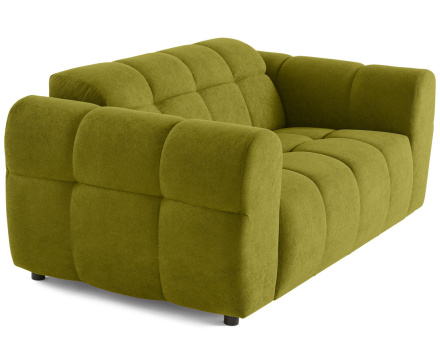 Canapé droit 2 places en tissu texturé Ray