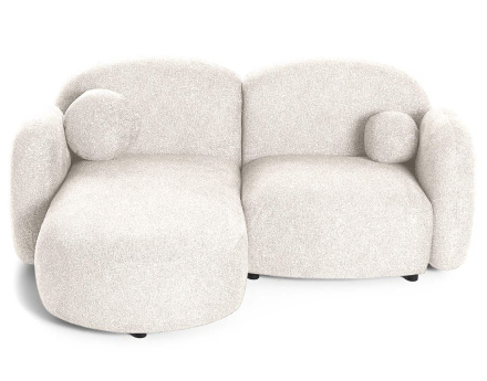 Canapé d'angle gauche 3 places en tissu moucheté Velris