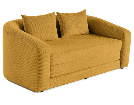 Canapé convertible déplimousse 2 places en velours texturé Nuvia