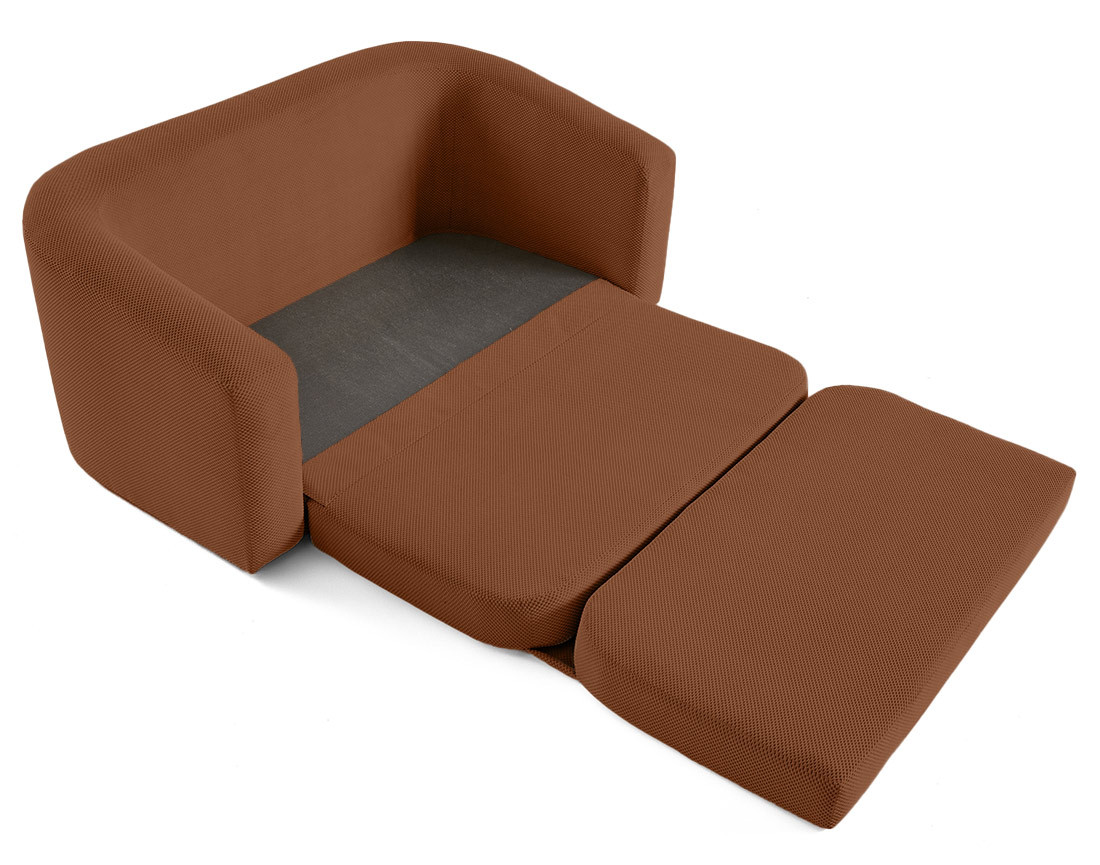 Canapé convertible déplimousse 2 places en velours texturé Nuvia