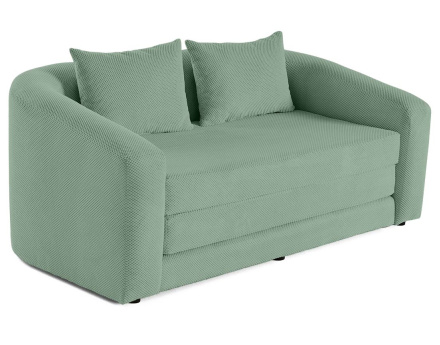 Canapé convertible déplimousse 2 places en velours texturé Nuvia