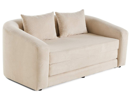 Canapé convertible déplimousse 2 places en velours texturé Nuvia