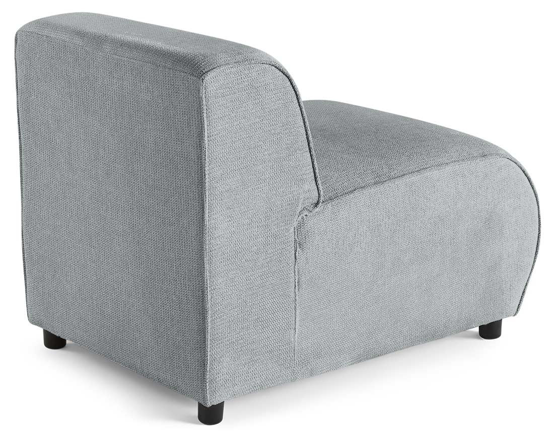 Module d'assise sans accoudoirs en tissu texturé Suaro