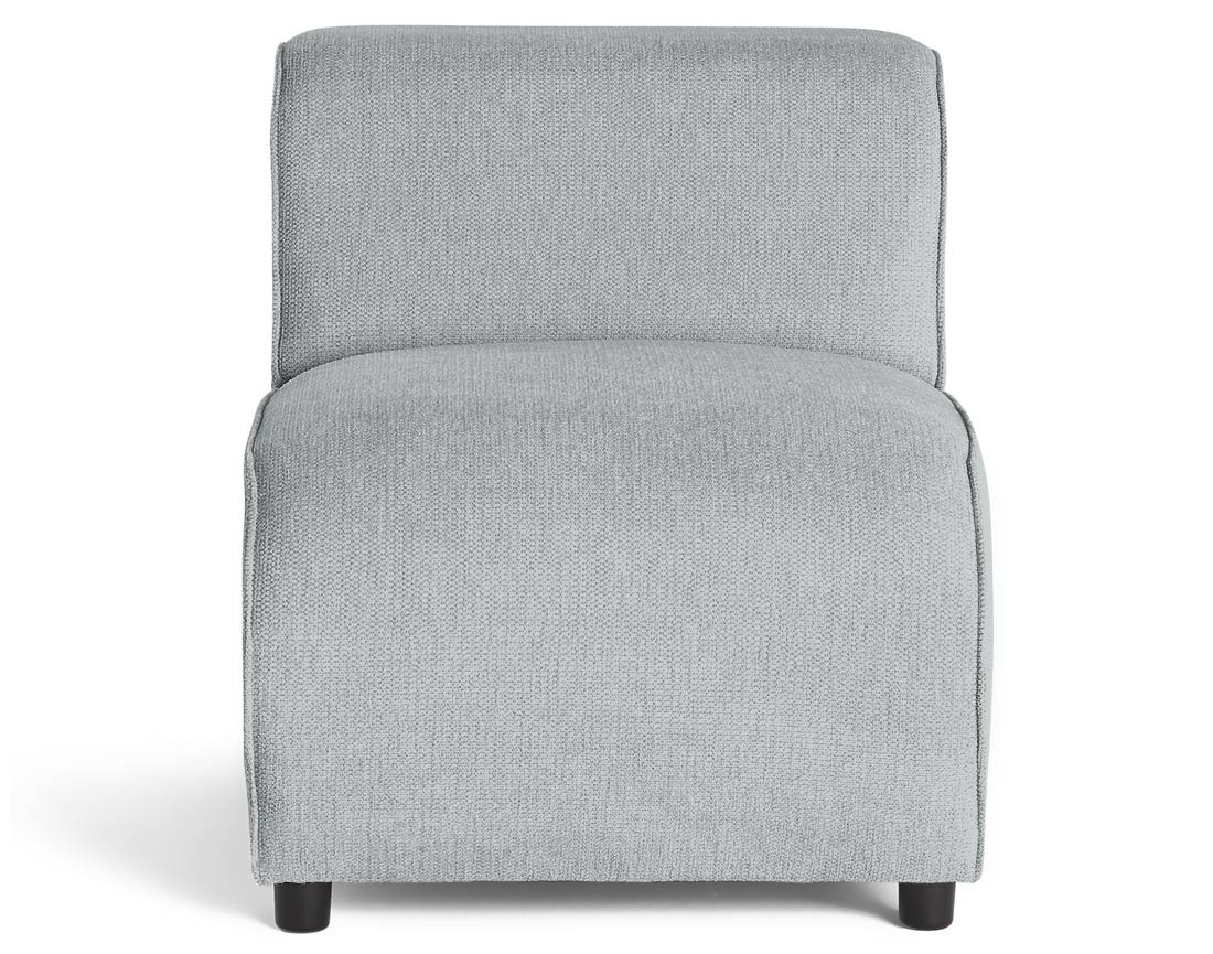 Module d'assise sans accoudoirs en tissu texturé Suaro