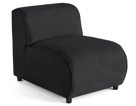 Module d'assise sans accoudoirs en tissu texturé Suaro