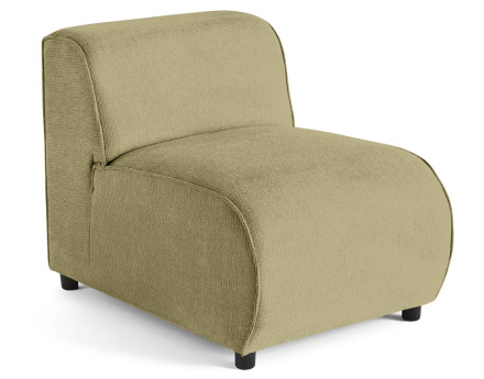 Module d'assise sans accoudoirs en tissu texturé Suaro