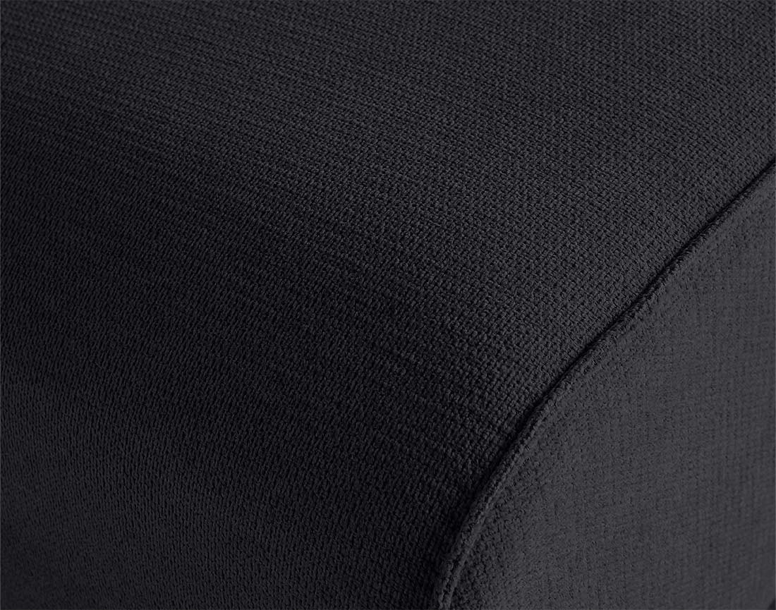 Module d'assise sans accoudoirs en tissu texturé Suaro