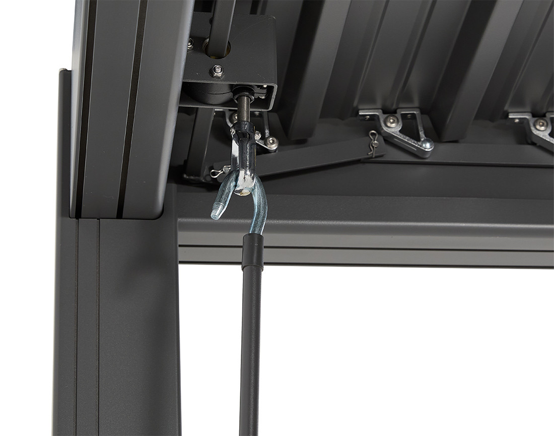 Pergola bioclimatique en aluminium 3x3m gris anthracite Cherry