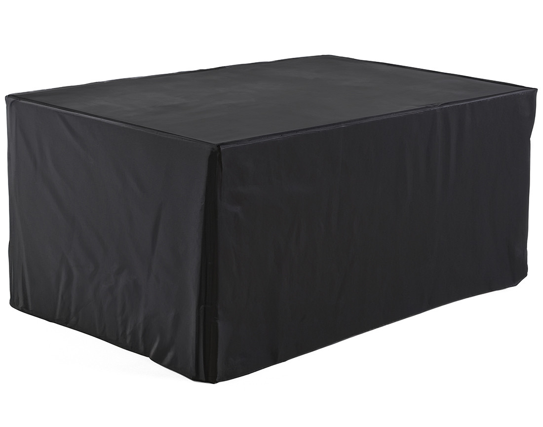 Salon de jardin encastrable en résine tressée beige 12 places coussins avec housse de protection beige Fira