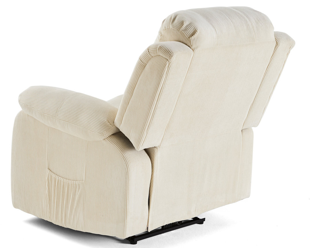 Fauteuil relax électrique en velours côtelé Armand