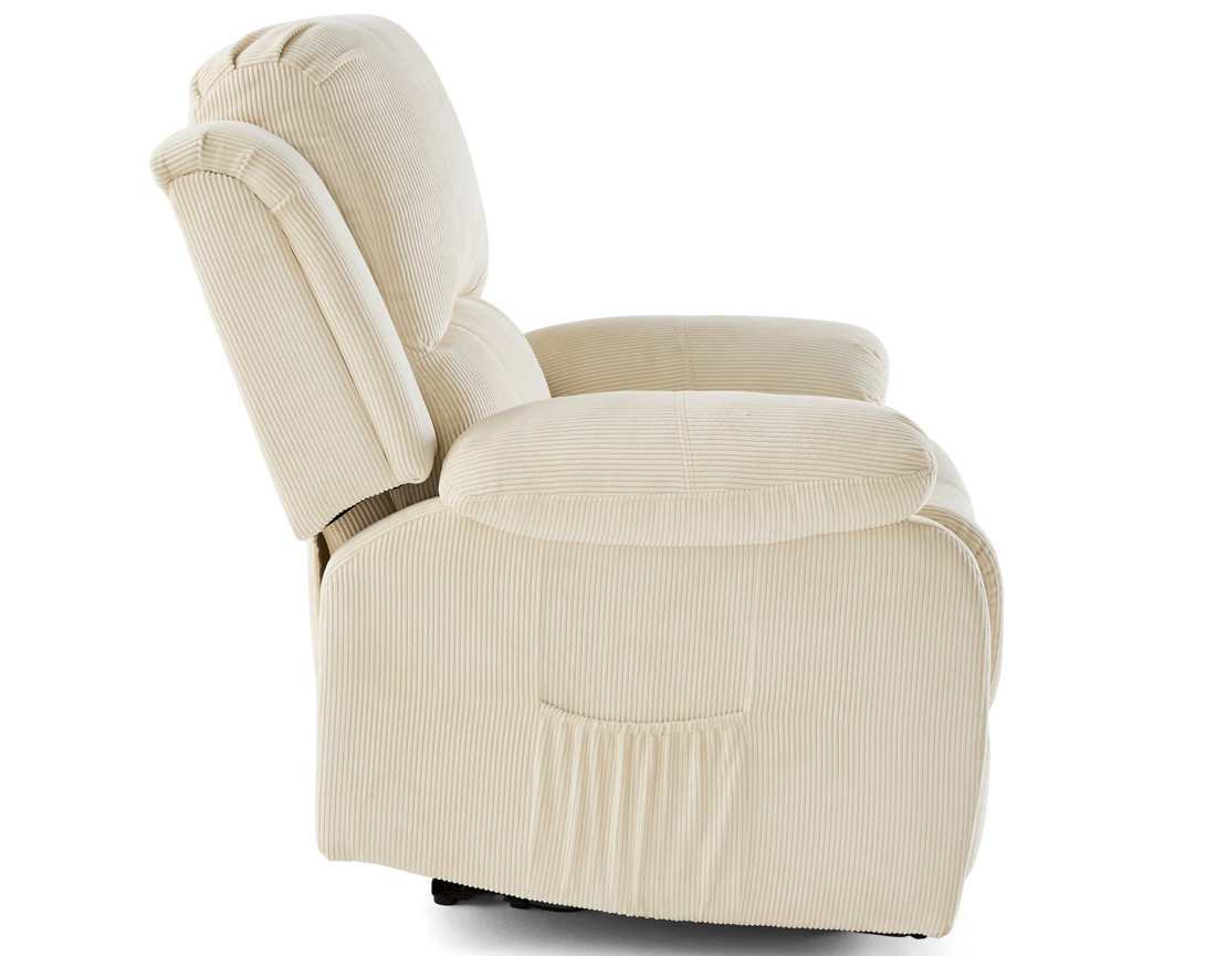 Fauteuil relax électrique en velours côtelé Armand