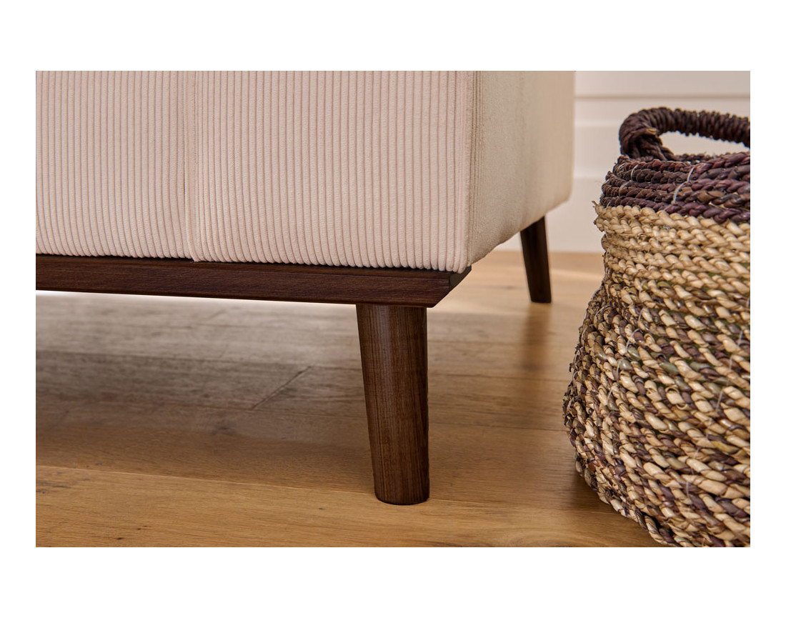 Canapé 3 places en velours côtelé Albane