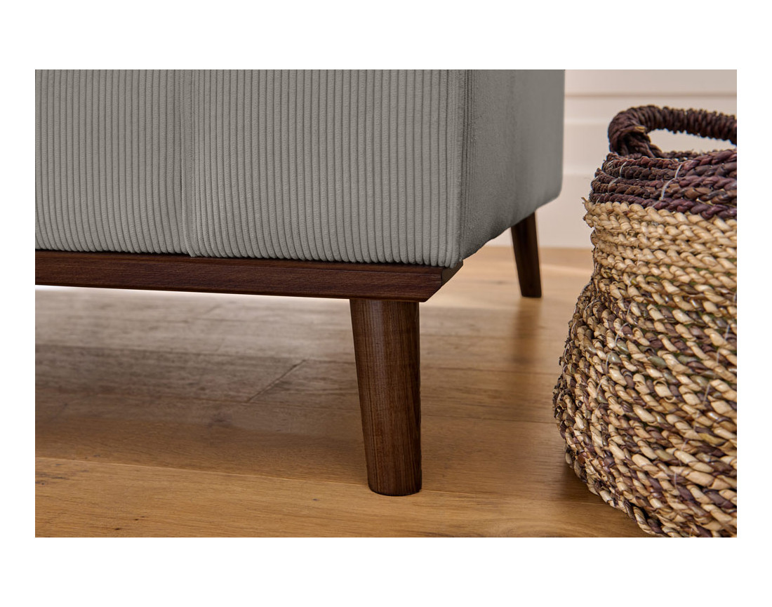 Canapé d'angle gauche 4 places en velours côtelé