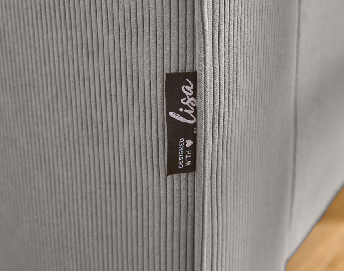 Canapé d'angle gauche 4 places en velours côtelé