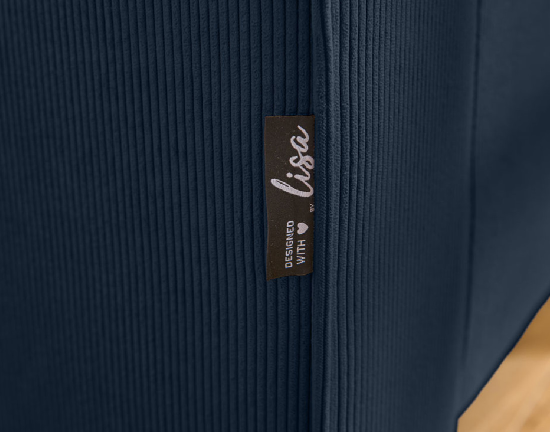 Canapé d'angle gauche 4 places en velours côtelé