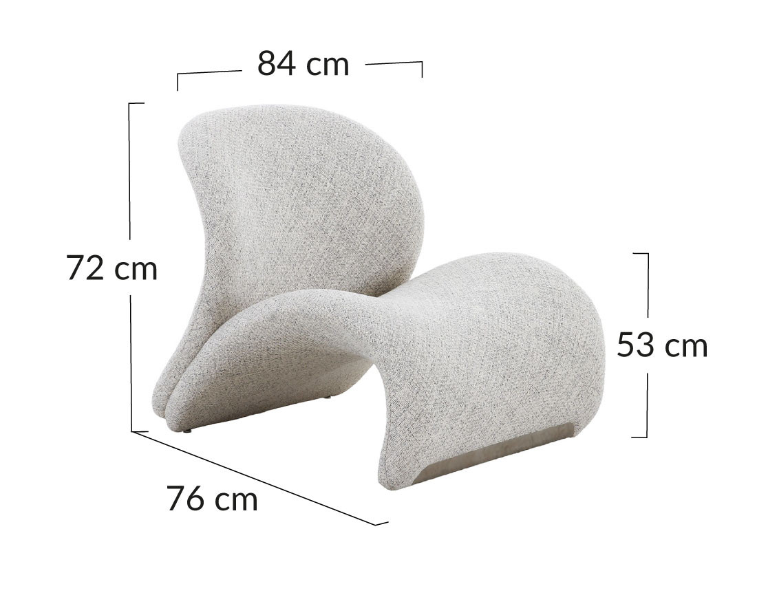 Fauteuil en tissu Mattia