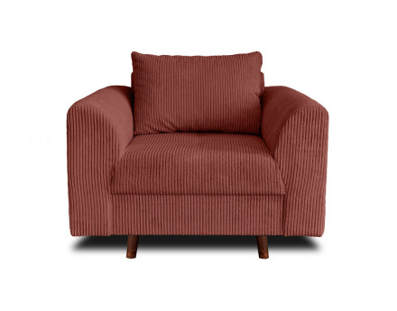 Fauteuil en velours côtelé Rune