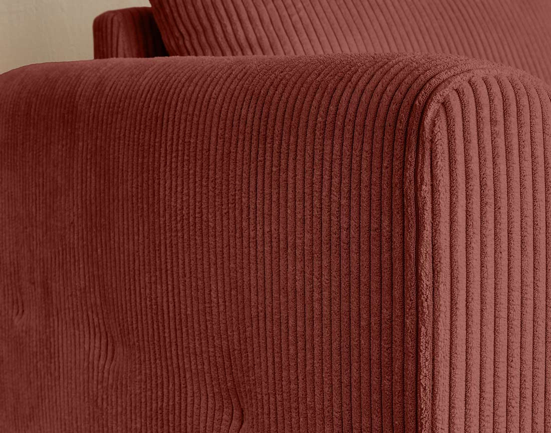 Fauteuil en velours côtelé Rune