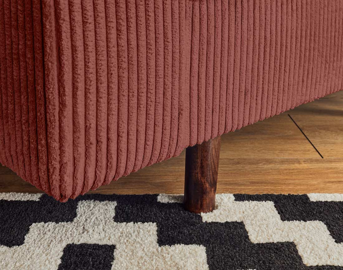 Fauteuil en velours côtelé Rune