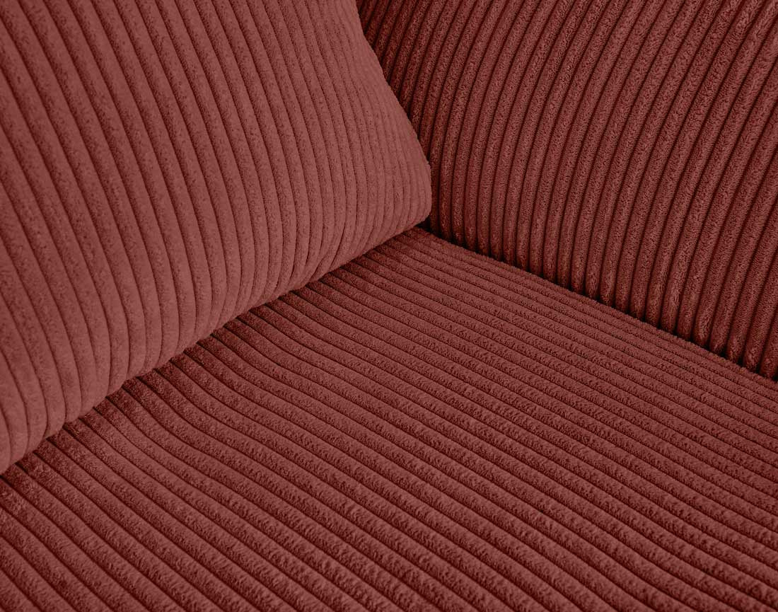 Fauteuil en velours côtelé Rune