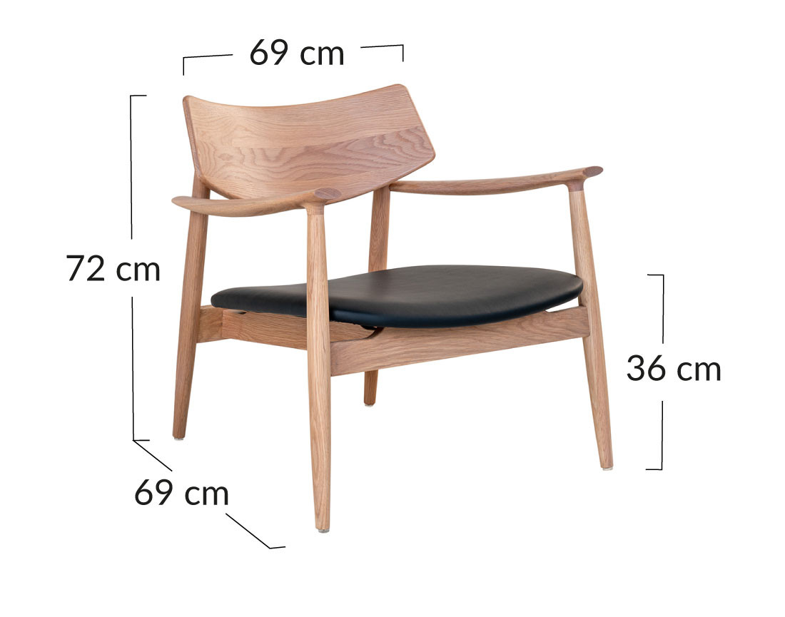 Fauteuil en chêne massif Tavira