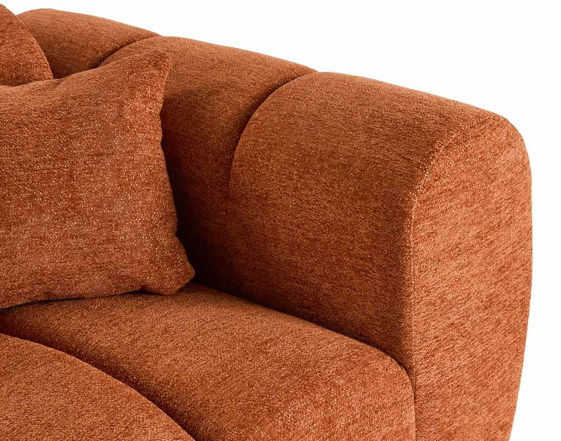 Canapé d'angle gauche 4 places en tissu texturé Curtis