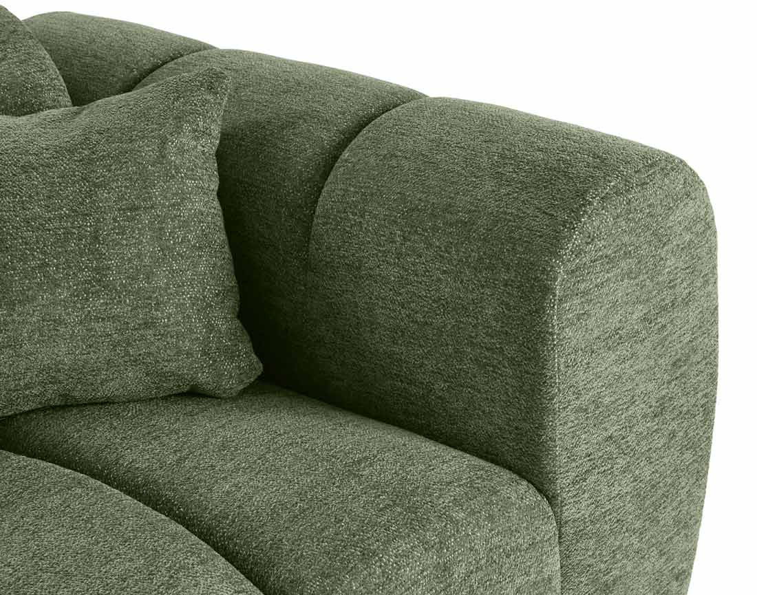 Canapé d'angle gauche 4 places en tissu texturé Curtis