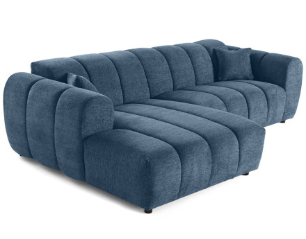 Canapé d'angle gauche 4 places en tissu texturé Curtis